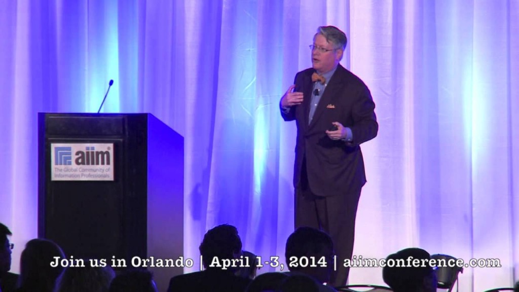 AIIM13 – Thornton May, Futurist & Dean of the IT Leadership Academy