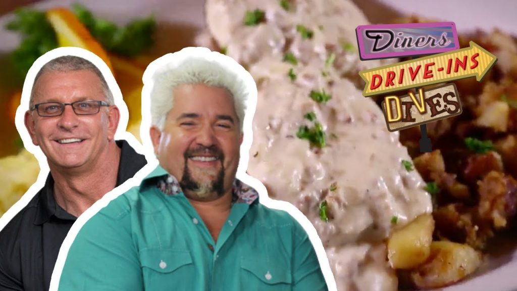 Guy Fieri and Robert Irvine Try EXTREME Double Biscuits and Gravy | Diners, Drive-ins and Dives