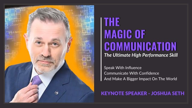 Keynote Speaker Joshua Seth