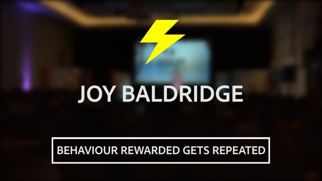 Behaviour Rewarded Gets Repeated | Joy Baldridge | DisruptHR Talks