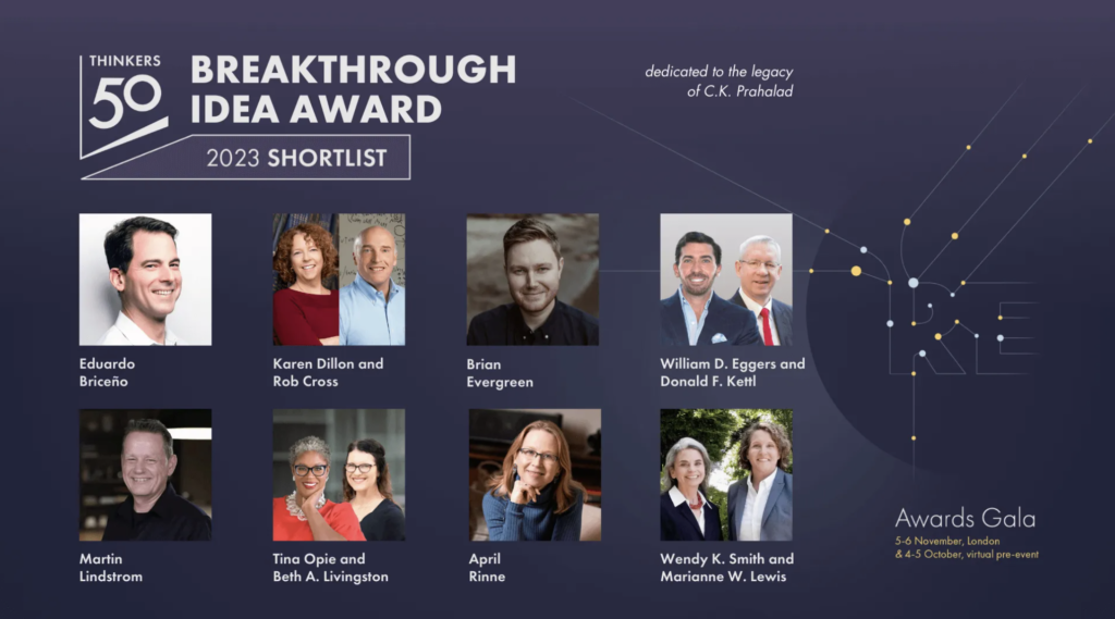 Learn from Thought Leaders on the Thinkers50 Breakthrough Idea Award Shortlist