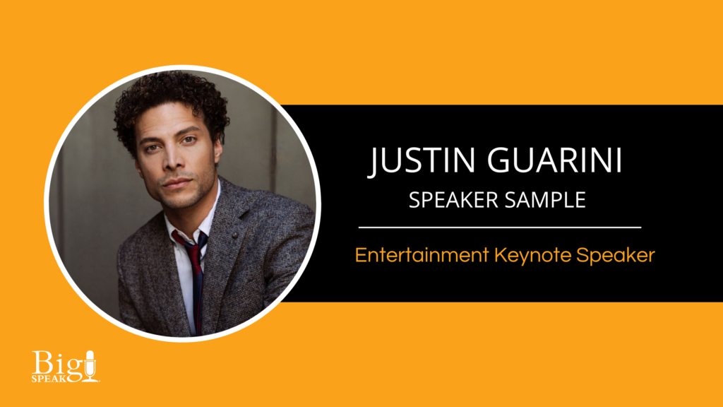 Justin Guarini – Speaker Sample – Entertainment Speaker