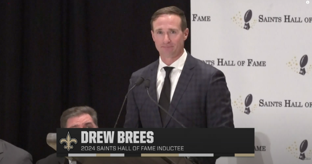 Drew Brees gives induction speech | Saints Hall of Fame Class of 2024