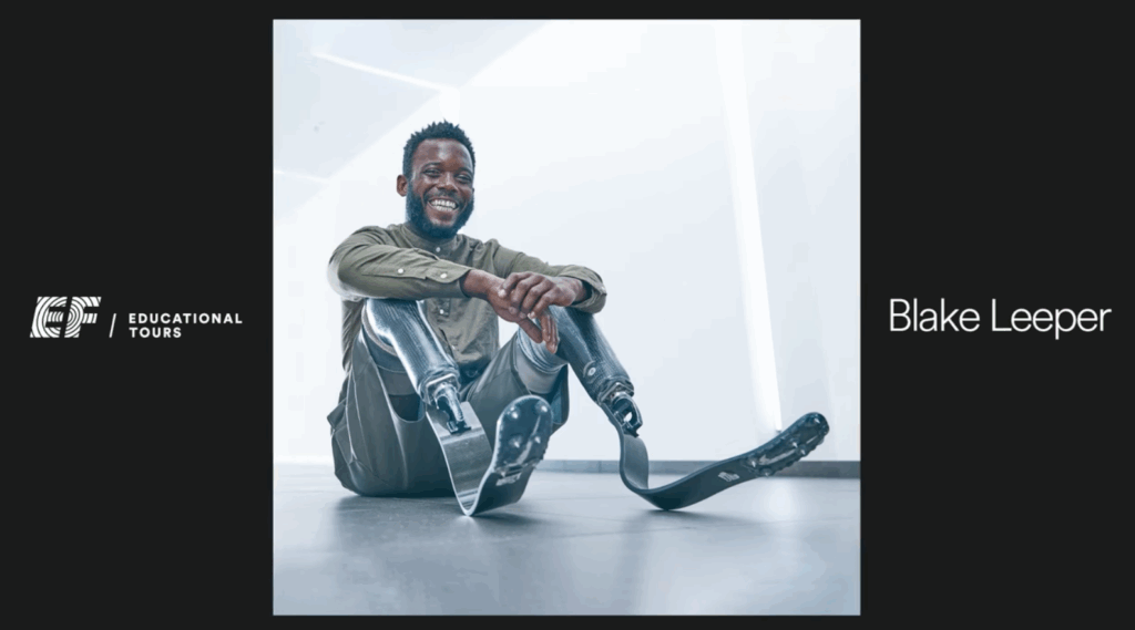 Keynote Speaker Blake Leeper at the Global Leadership Summit | EF Educational Tours